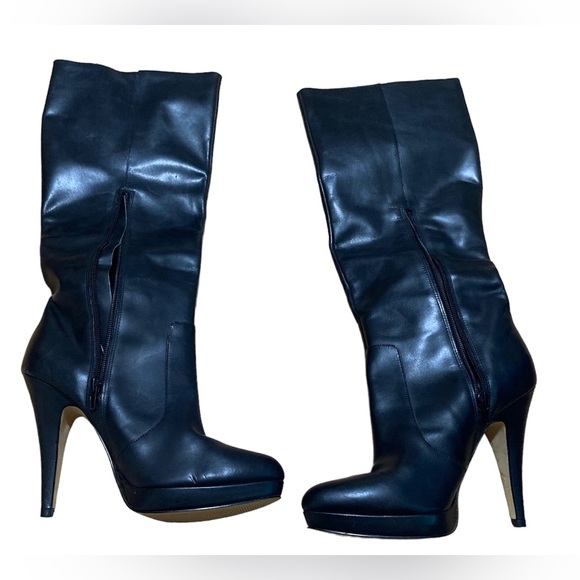 INC International Concept Black High Heel Boots - Picture 4 of 7